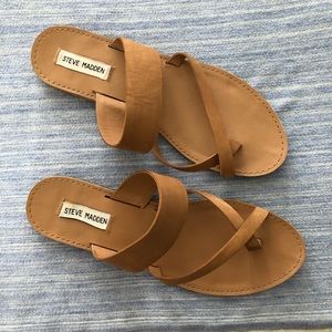 Steve Madden Nude Leather Sandals